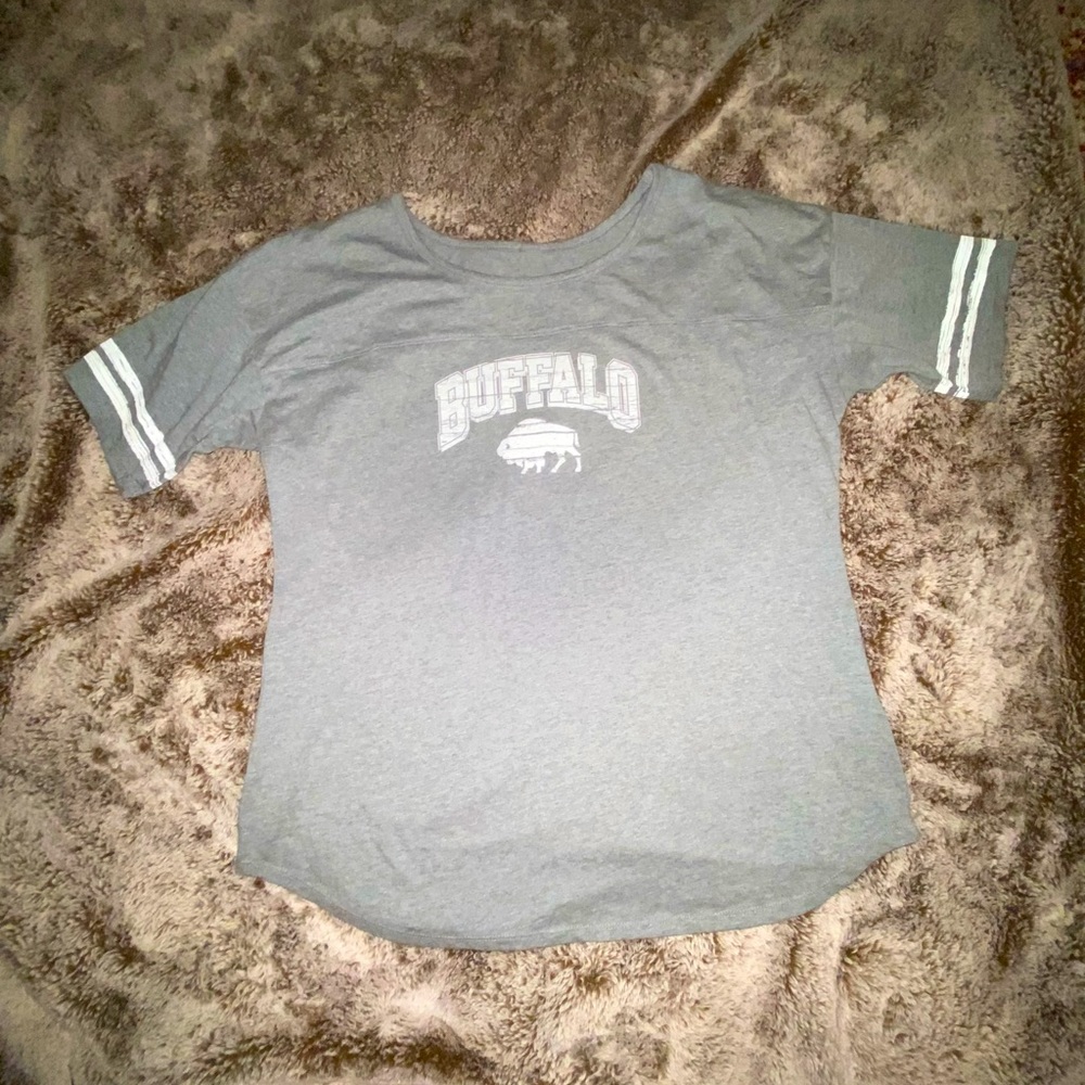 Gray BUFFALO jersey style t shirt
